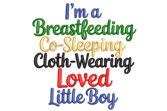 Breastfeeding Co-Sleeping Boy – Modern: A Typeface with Heart