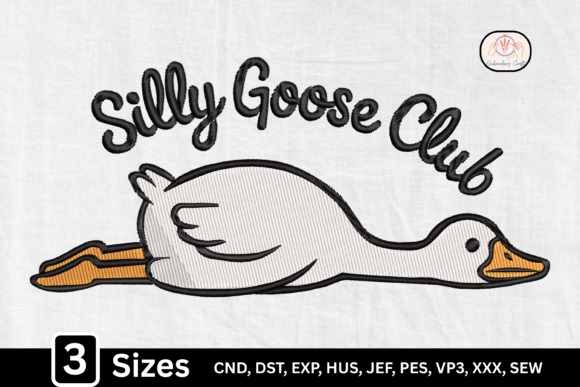 Bring Playful Charm to Your Projects with the Silly Goose Club Embroidery Design