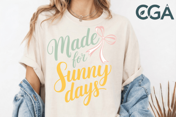 Capture Summer's Vibe with Made for Sunny Days Pink Bow PNG