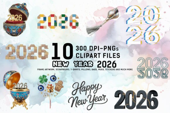 Celebrate 2026 with Eclectic Clipart
