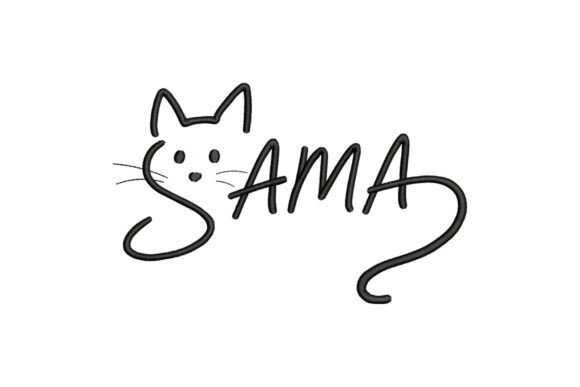 Cute Cat Mama Embroidery Design: Blending Whimsy and Sentiment