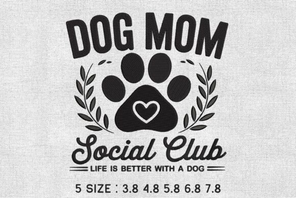 Dog Mom Social Club Paw Embroidery: A Modern Emblem