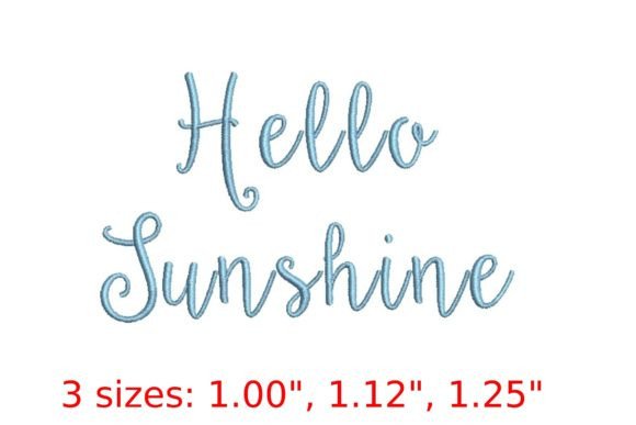 Infuse Joyful Energy with Hello Sunshine Embroidery Font