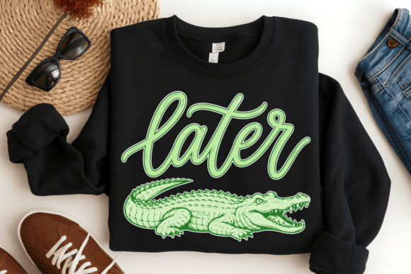 Later Gator PNG: A Trendy Animal Quote Tee Design