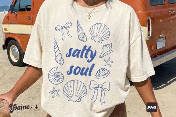 Summer Salty Soul Coastal Doodle: Your Go-To Coastal Design Asset