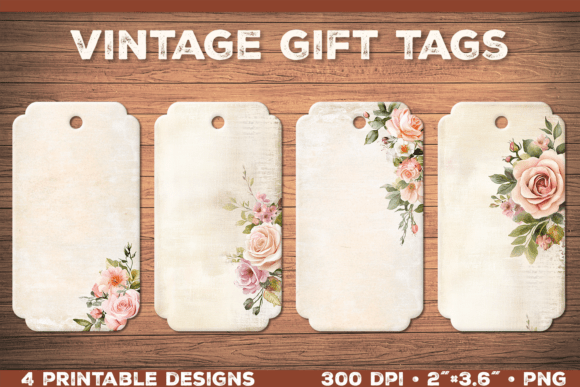 Timeless Charm: Using Shabby Chic Roses Printable Gift Tags