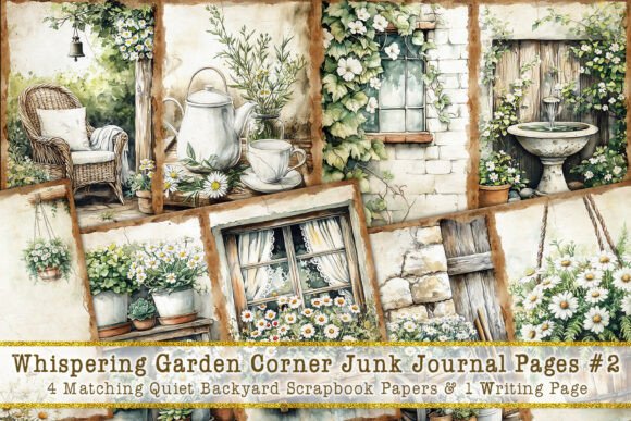 Whispering Garden Corner Junk Journal #2: A Quiet Retreat for Your Creative Projects